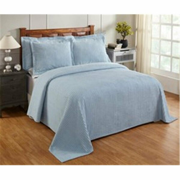 Better Trends Jullian Cotton Bedspread, Blue - Full & Double Size BSASPDOBL